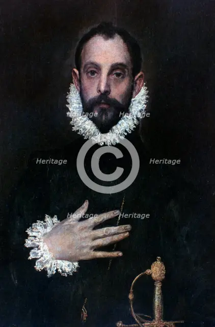 'A Nobleman with his Hand on his Chest', c1577-1584. Artist: El Greco