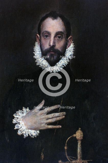'A Nobleman with his Hand on his Chest', c1577-1584. Artist: El Greco