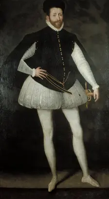 A Nobleman of the Valois Court, 16th century. Creator: School of Francois Clouet