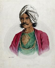 A nobleman (?) of Simla, 1866. Creator: R Clint
