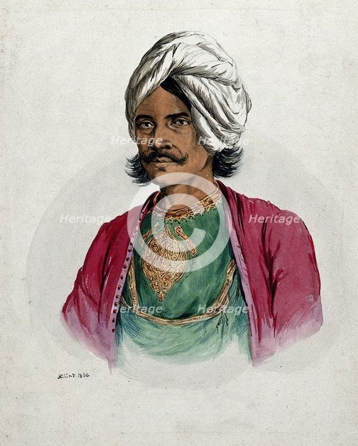 A nobleman (?) of Simla, 1866. Creator: R Clint.