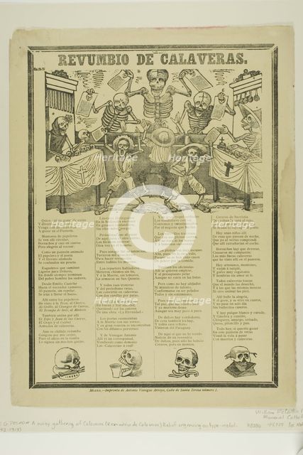 A Noisy Gathering of Calaveras, n.d. Creator: José Guadalupe Posada.