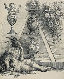 A North American Indian (Study for historiated A in "Les chefs-d'oeuvre d'art à l'Expositi..., 1878. Creator: Rodolphe Bresdin