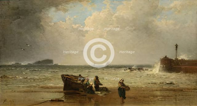 A North Easter - North Berwick, 1874. Creator: James Cassie.