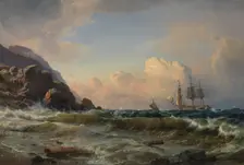 A Norwegian Coastline, 1868-1873. Creator: Carl Frederik Sorensen