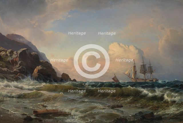A Norwegian Coastline, 1868-1873. Creator: Carl Frederik Sorensen.