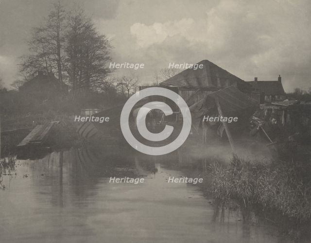 A Norfolk Boat-Yard, 1886. Creators: Dr Peter Henry Emerson, Thomas Frederick Goodall.