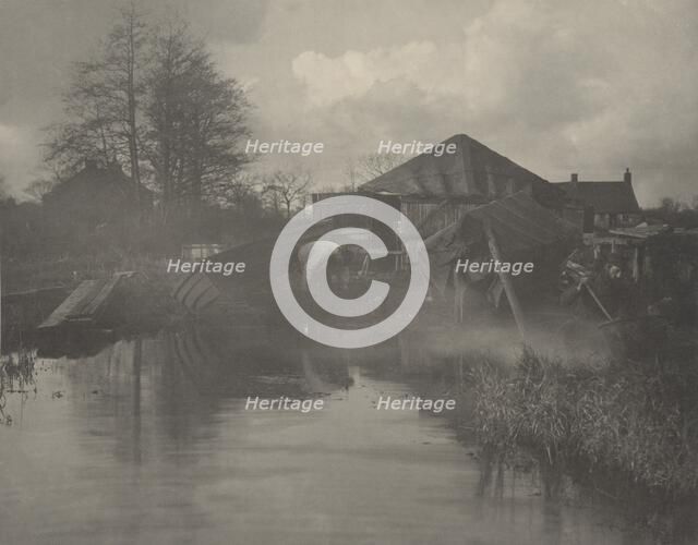 A Norfolk Boat-Yard, 1886. Creators: Dr Peter Henry Emerson, Thomas Frederick Goodall.