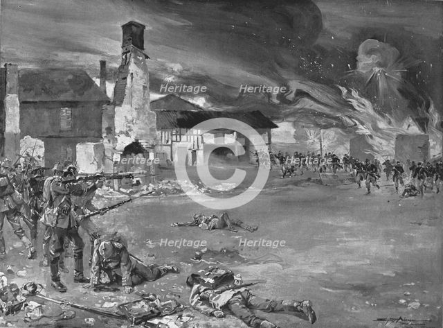 ''A Notre Aile Droit; Le combat dans Sommesous', 1914. Creator: Sidney Adamson.