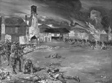 'A Notre Aile Droit; Le combat dans Sommesous 1914. Creator: Sidney Adamson