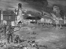 'A Notre Aile Droit; Le combat dans Sommesous 1914. Creator: Sidney Adamson