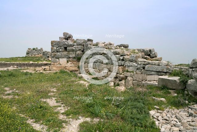 A Numidian wall in Dougga (Thugga), Tunisia. Creator: Samuel Magal.