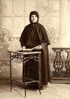 A Nun of Pomorskii-Pocrovskii Convent on the Upper Reaches of the Uba River, 1910. Creator: Unknown