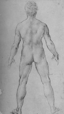 A Nude Man seen from the Back c1480 (1945). Artist: Leonardo da Vinci