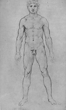 A Nude Man seen from the Front c1480 (1945). Artist: Leonardo da Vinci