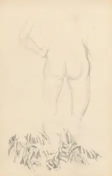 A Nude and Foliage, 1879/1882. Creator: Paul Cezanne