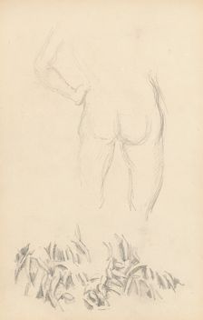 A Nude and Foliage, 1879/1882. Creator: Paul Cezanne