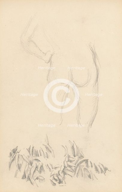 A Nude and Foliage, 1879/1882. Creator: Paul Cezanne.