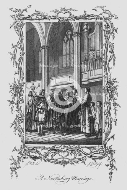 'A Nuremburg Marriage', late 18th century. Artist: J Hall.