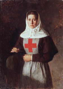 A nurse, 1886. Artist: Yaroshenko, Nikolai Alexandrovich (1846-1898)