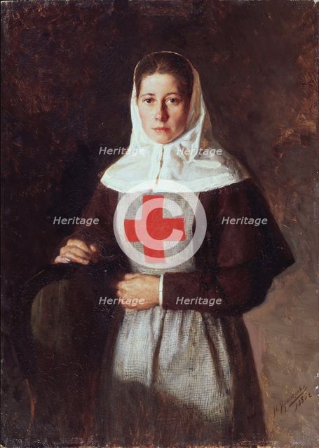 A nurse, 1886. Artist: Yaroshenko, Nikolai Alexandrovich (1846-1898)