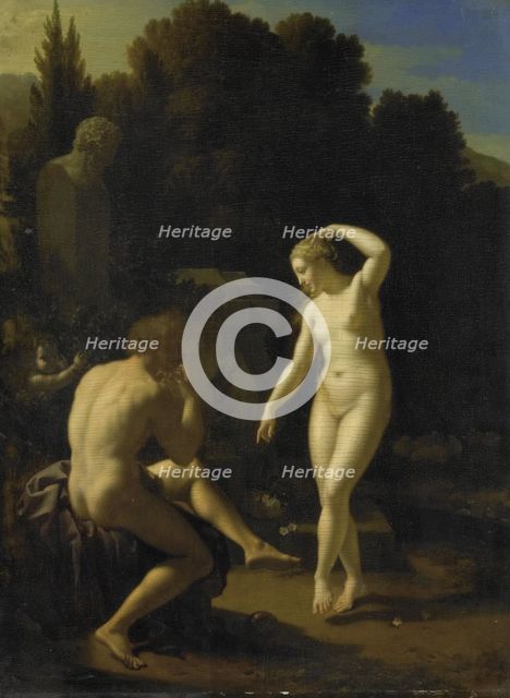 A Nymph Dancing to a Shepherd's Flute, 1718. Creator: Adriaen van der Werff.