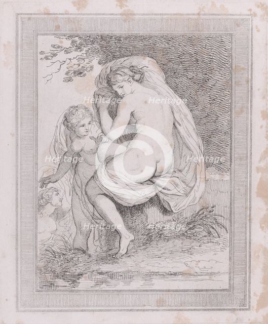A Nymph Drying Herself, 1790-99., 1790-99. Creator: Thomas Rowlandson.