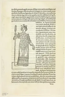 A Nymph from Hypnerotomachia Poliphili (The Strife of Love in a Dream), Plate 55 from...1929. Creators: Unknown, Aldus Manutius, Francesco Colonna, Wilhelm Ludwig Schreiber
