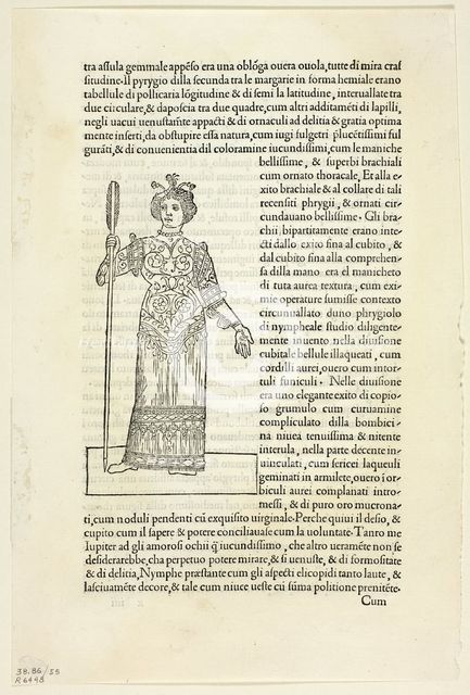 A Nymph from Hypnerotomachia Poliphili (The Strife of Love in a Dream), Plate 55 from...1929. Creators: Unknown, Aldus Manutius, Francesco Colonna, Wilhelm Ludwig Schreiber.