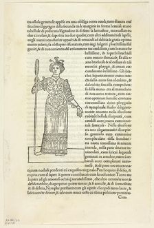 A Nymph from Hypnerotomachia Poliphili (The Strife of Love in a Dream), Plate 55 from...1929. Creators: Unknown, Aldus Manutius, Francesco Colonna, Wilhelm Ludwig Schreiber