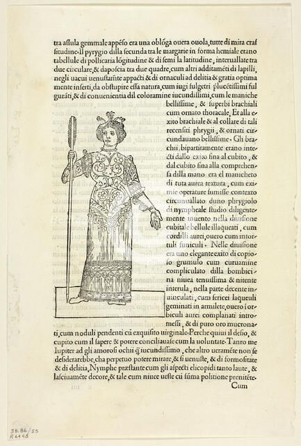 A Nymph from Hypnerotomachia Poliphili (The Strife of Love in a Dream), Plate 55 from...1929. Creators: Unknown, Aldus Manutius, Francesco Colonna, Wilhelm Ludwig Schreiber.