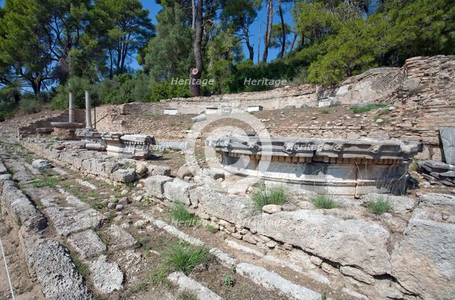 A nymphaeum in Olympia, Greece. Creator: Samuel Magal.