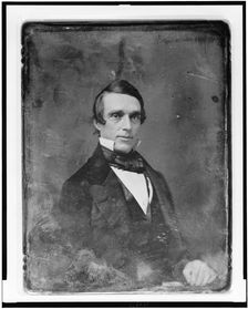 A. Oakey Hall, half-length portrait, three-quarters to right, eyes front, between 1844 and 1860. Creator: Mathew Brady