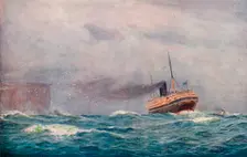 A P. & O. Steamer Outward Bound 1913. Artist: Percy Frederick Seaton Spence