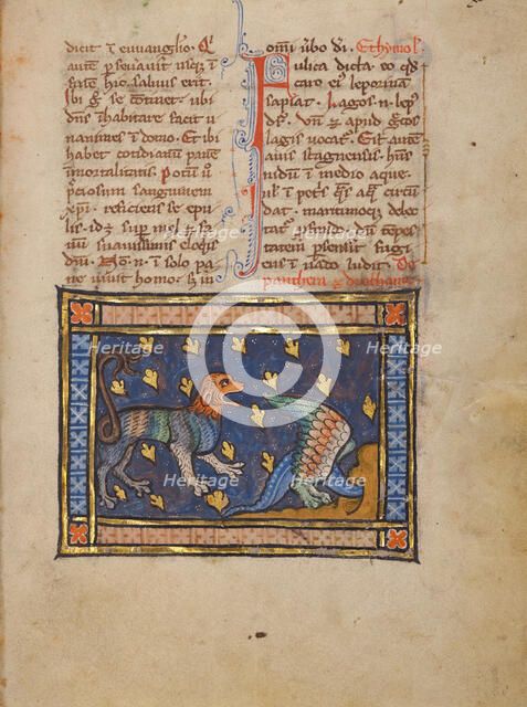 A Panther; Bestiary, about 1270. Creator: Unknown.