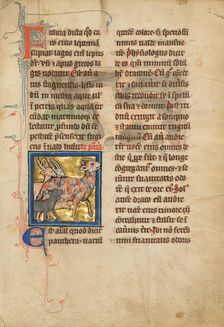 A Panther; De Natura Avium; De Pastoribus et Ovibus; Bestiarium, 1277 or after. Creator: Unknown