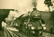 A "Pacific" Engine Picking Up Water at the Rate of 2,500 Gallons in Ten Seconds - London and North Creator: Unknown