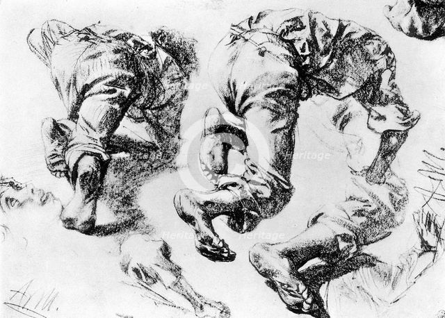 A page of sketches, 1913.Artist: Adolph Menzel