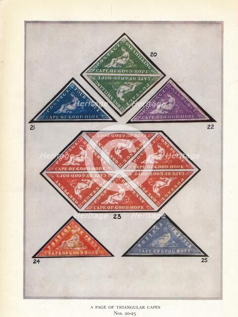 'A Page of Triangular Capes Nos. 20-25', c1943, (1944). Artist: Unknown.