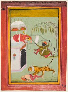 A page from a Punishment series: Punishment for murder, c. 1760. Creator: Unknown