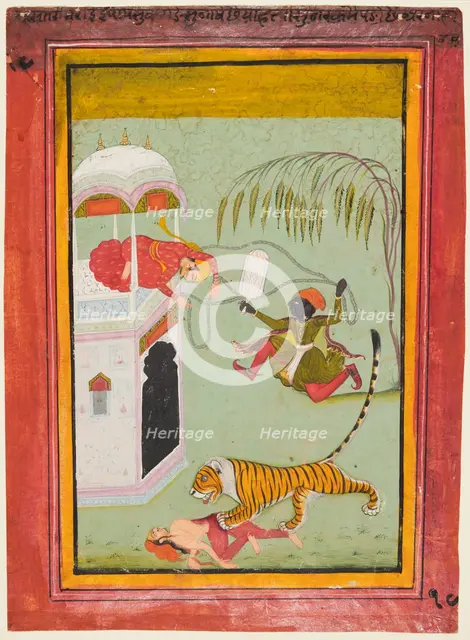 A page from a Punishment series: Punishment for murder, c. 1760. Creator: Unknown.