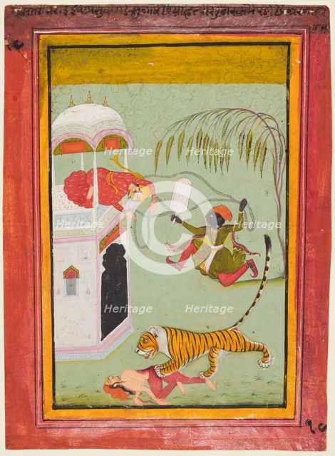 A page from a Punishment series: Punishment for murder, c. 1760. Creator: Unknown.