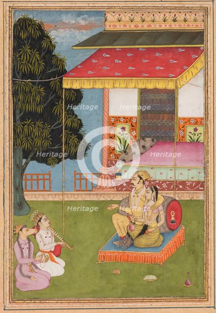 A page from a Ragamala series: Sri Raga, 1695. Creator: Nasiruddin (Indian).
