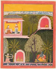 A page from a Rasikapriya series, c. 1660. Creator: Unknown