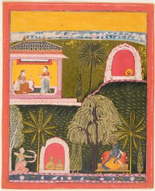 A page from a Rasikapriya series, c. 1660. Creator: Unknown