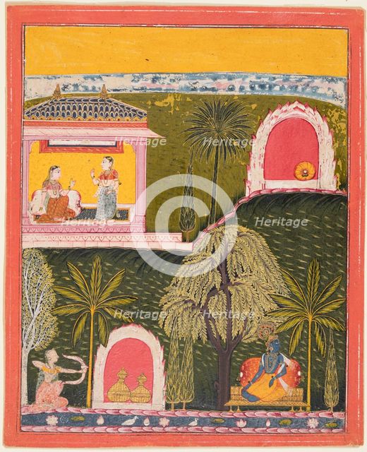 A page from a Rasikapriya series, c. 1660. Creator: Unknown.