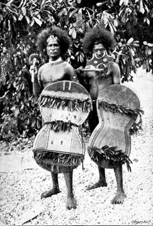 A Page from Papua: New Guinea warriors, 1895. Creator: George Meisenbach