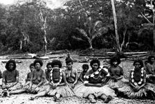 A Page from Papua: New Guinea widows mourning, 1895. Creator: George Meisenbach