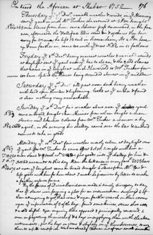 A page from the journal of John Newton, 1750-1754 (1965)