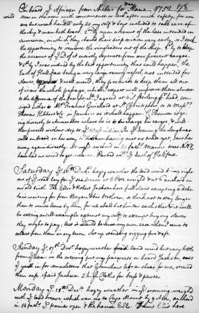A page from the journal of John Newton, 1750-1754 (1965). Artist: Unknown